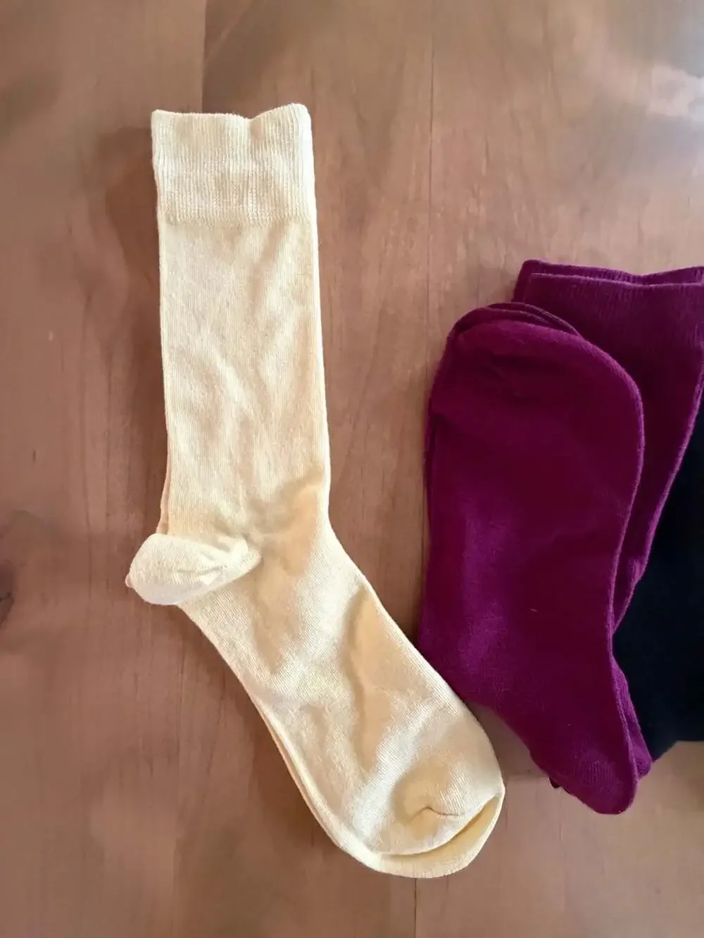 Unbranded Multi-Color Ribbed Cotton Blend Mid-Tube Crew Socks Set